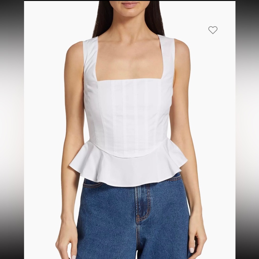 Veronica Beard Nicolette Peplum Corset Top NWT - Picture 3 of 7